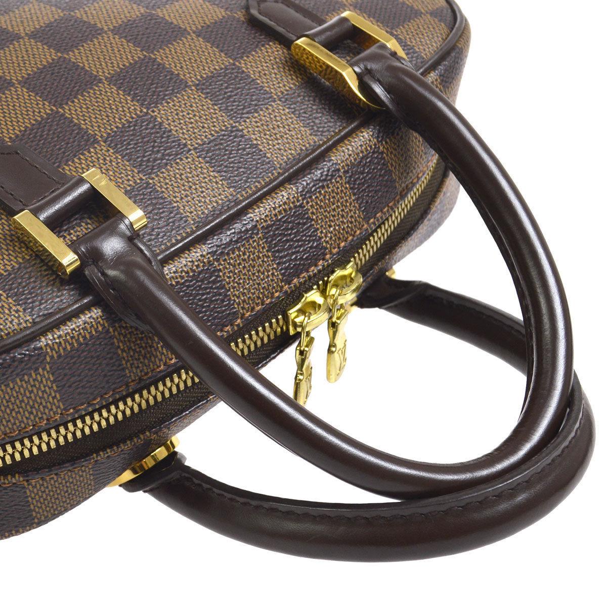 Black Louis Vuitton Brown Damier Monogram Small Evening Top Handle Satchel Bag