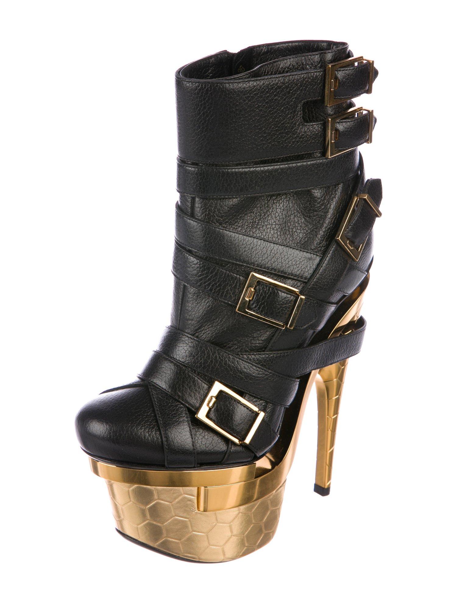 versace runway boots