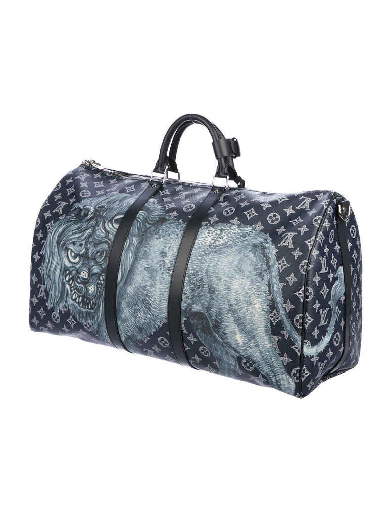 Louis Vuitton NEW Limited Ed. Blue Lion Men's Women's Travel Duffle Bag in  Box For Sale at 1stDibs
