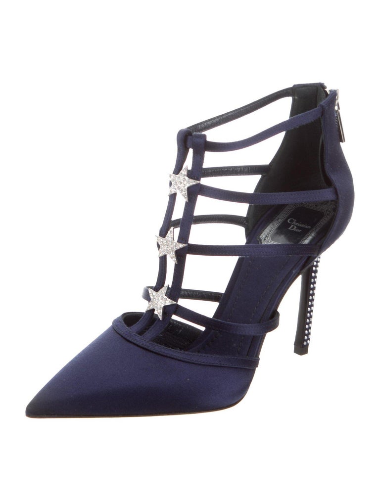 christian dior sandals navy blue