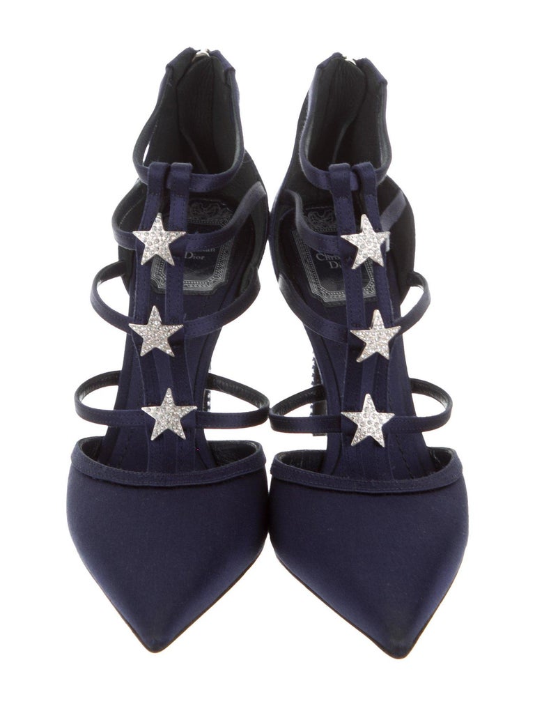christian dior sandals navy blue