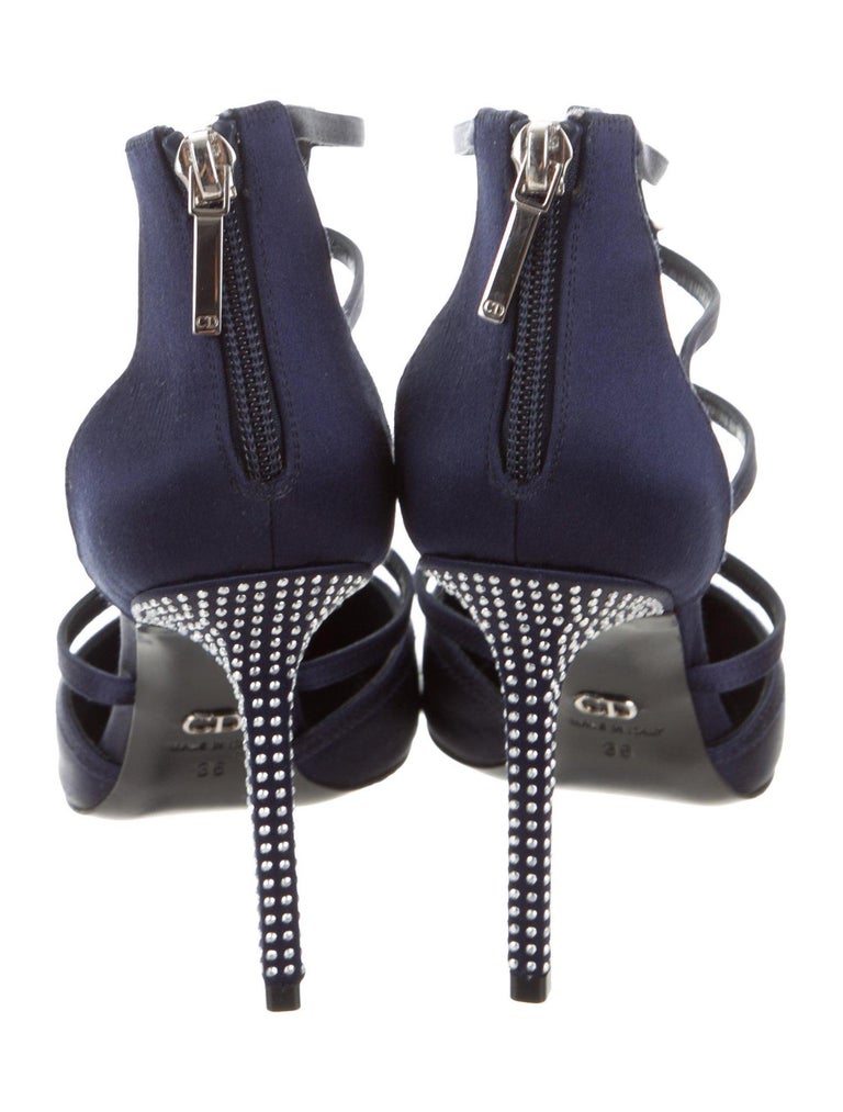 christian dior sandals navy blue