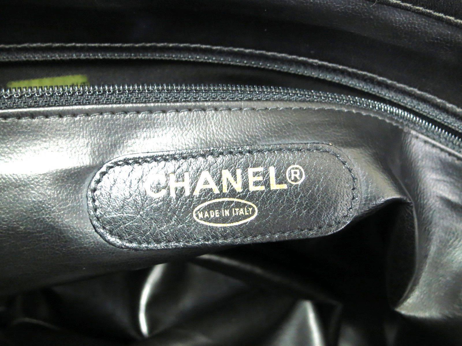 Chanel Vintage Black Quilted Calfskin Supermodel Weekender Shoulder Bag 1