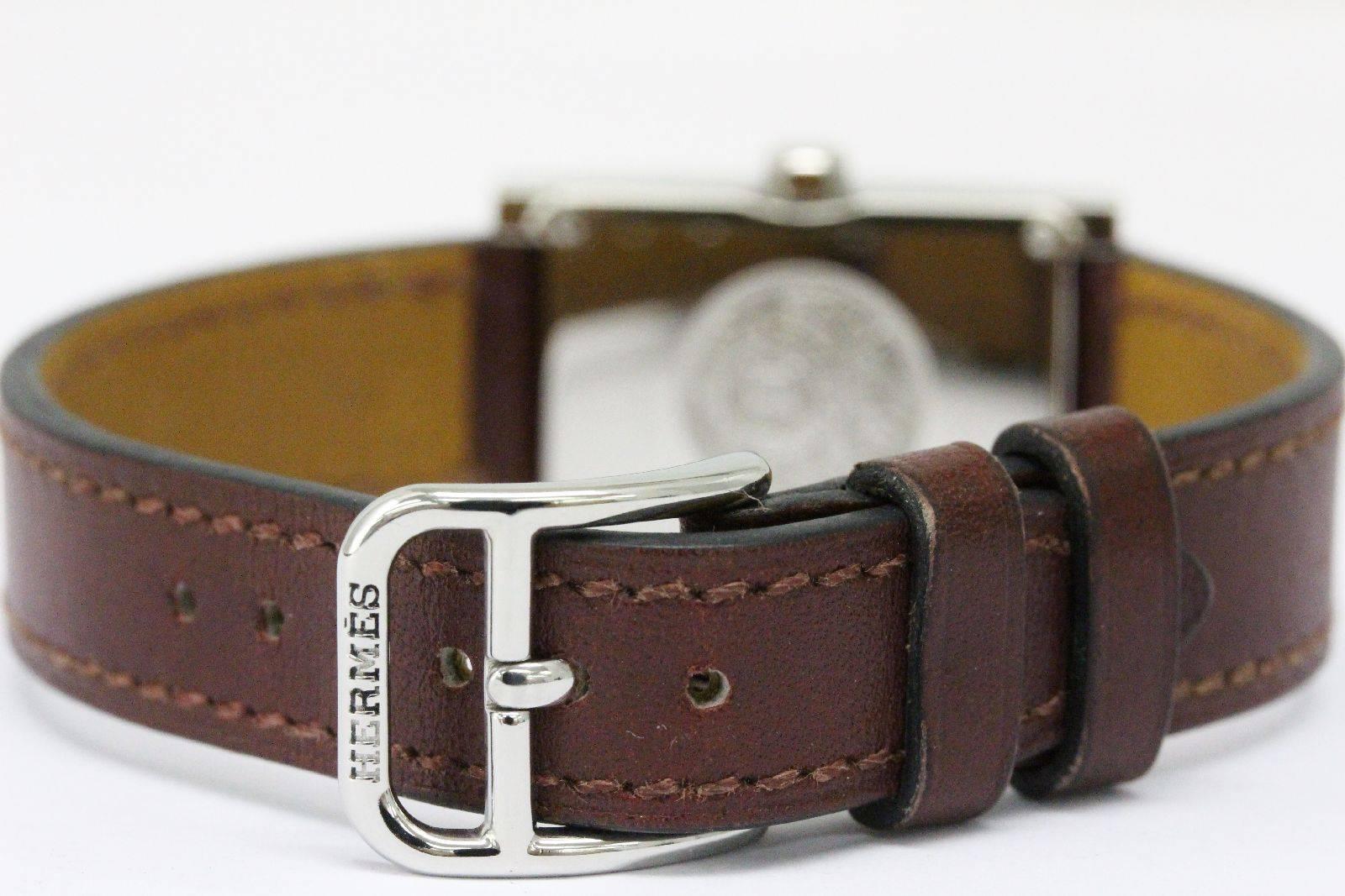 hermes leather watch
