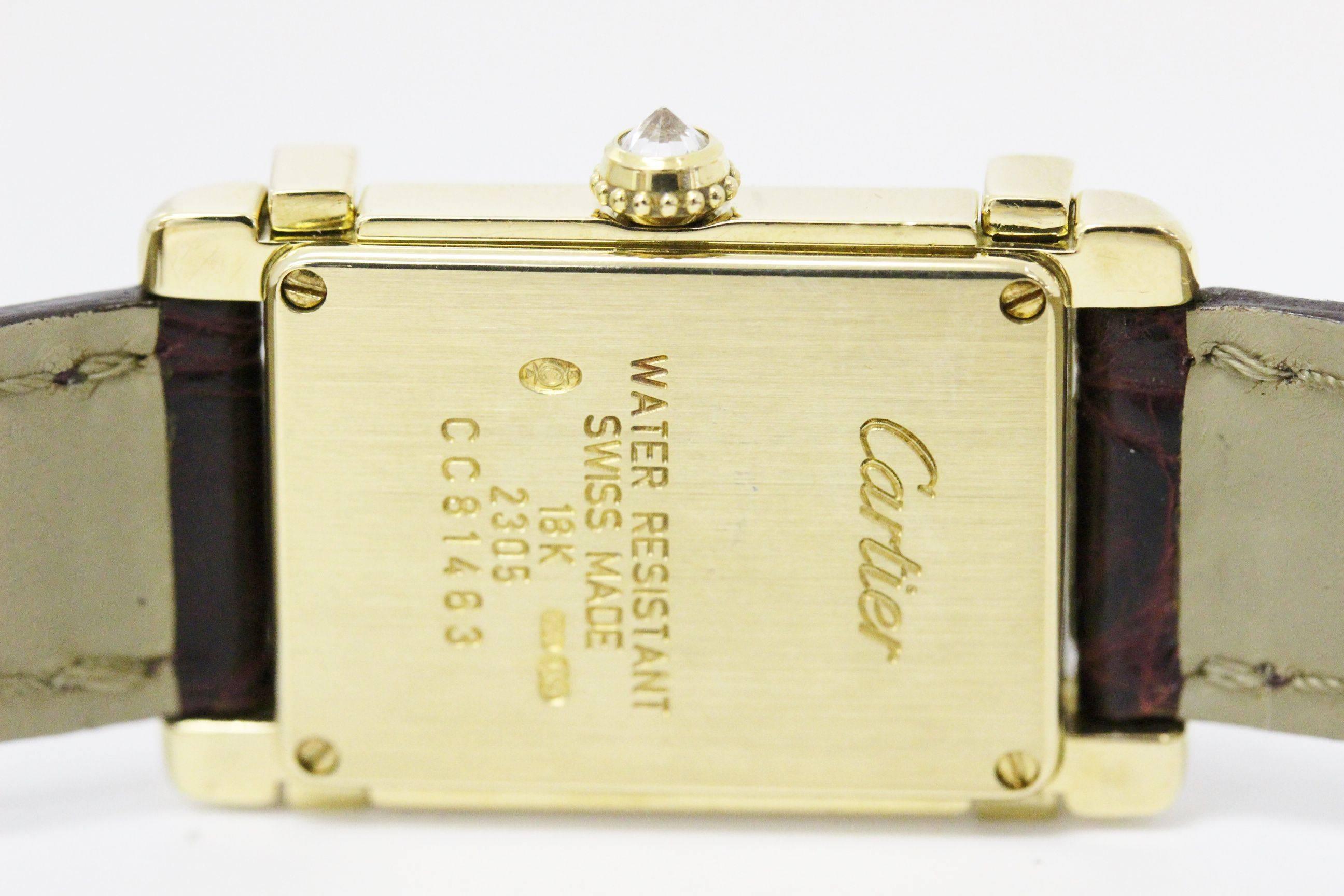 Cartier Rare 18kt Gold Tank Chinoise Watch 1