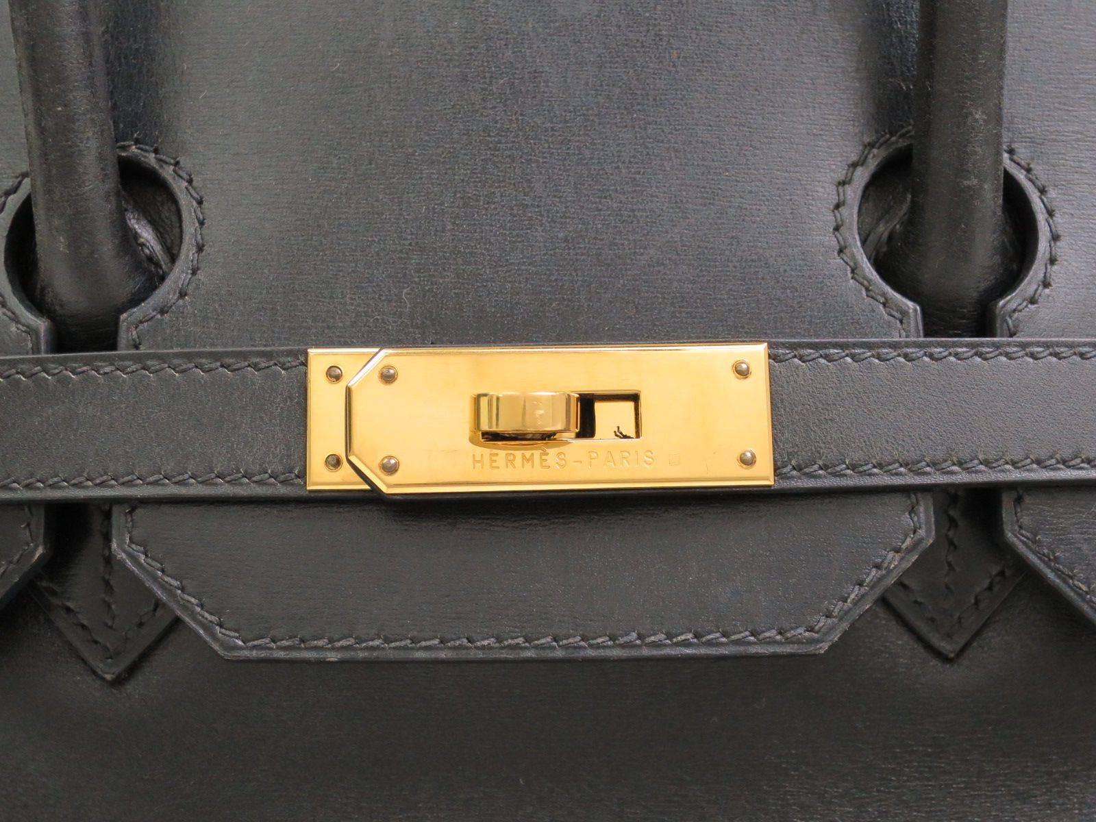 CURATOR'S NOTES

PRICE REDUCED for a limited time only!

Because you've earned it: Gorgeous Hermes Birkin 35 featuring box calf leather and gold hardware.

Box Calf
Gold hardware
Made in France
Date code Square F (2002)
Measures 13.8