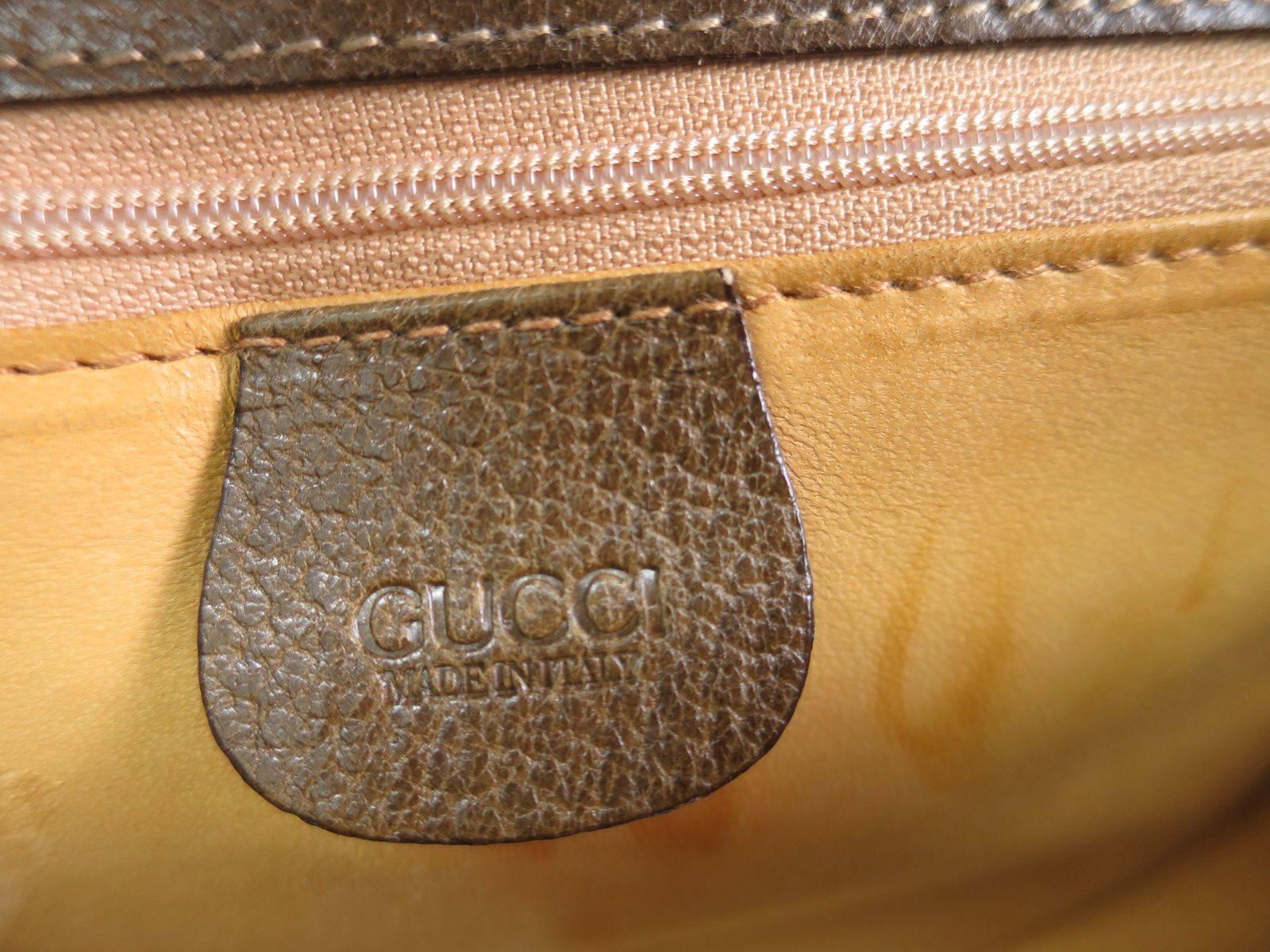 Women's Gucci Vintage Leather Brown Crossbody Shoulder Bag