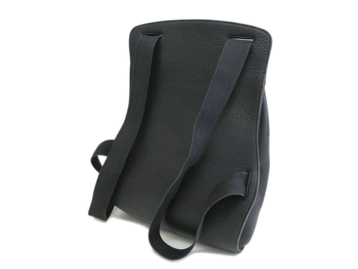 hermes black leather backpack kelly