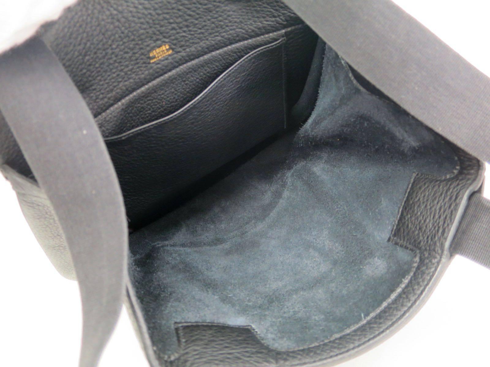 Hermes Vintage Sherpa Schwarz Clemence Lederrucksack im Zustand „Gut“ in Chicago, IL