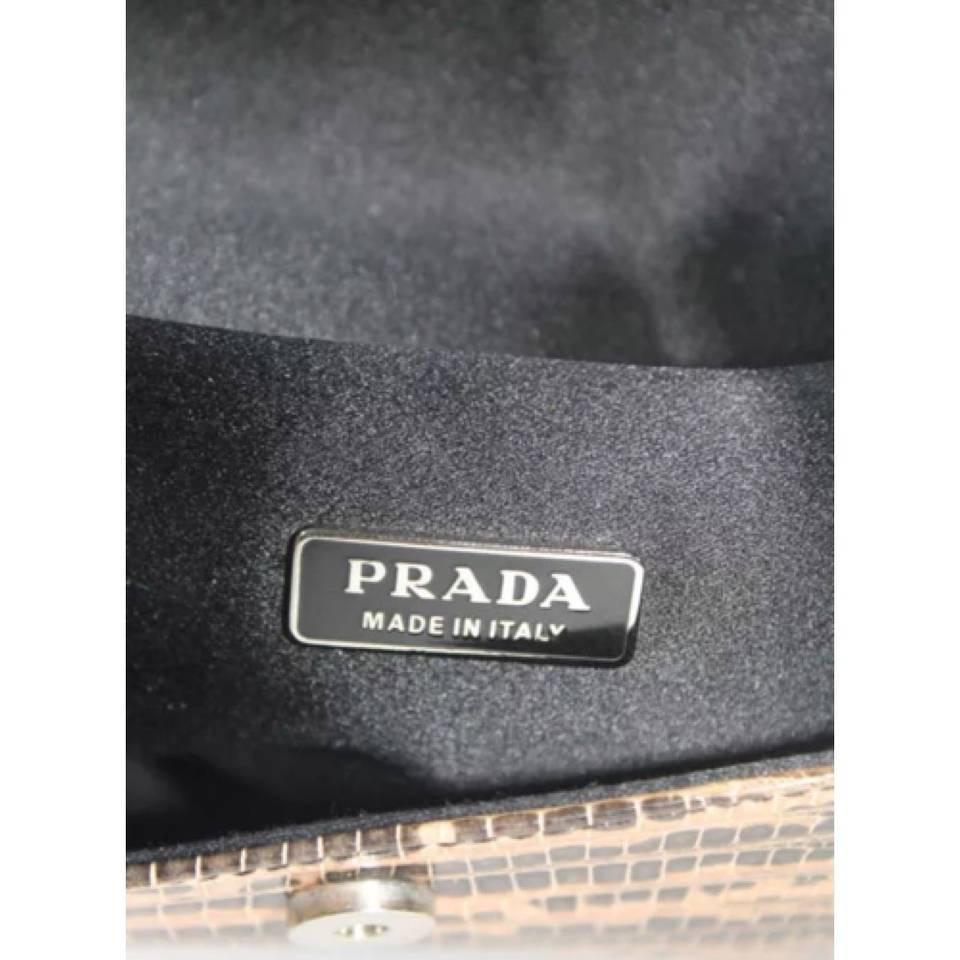 Prada Python Snakeskin Leather Clutch Bag at 1stdibs  