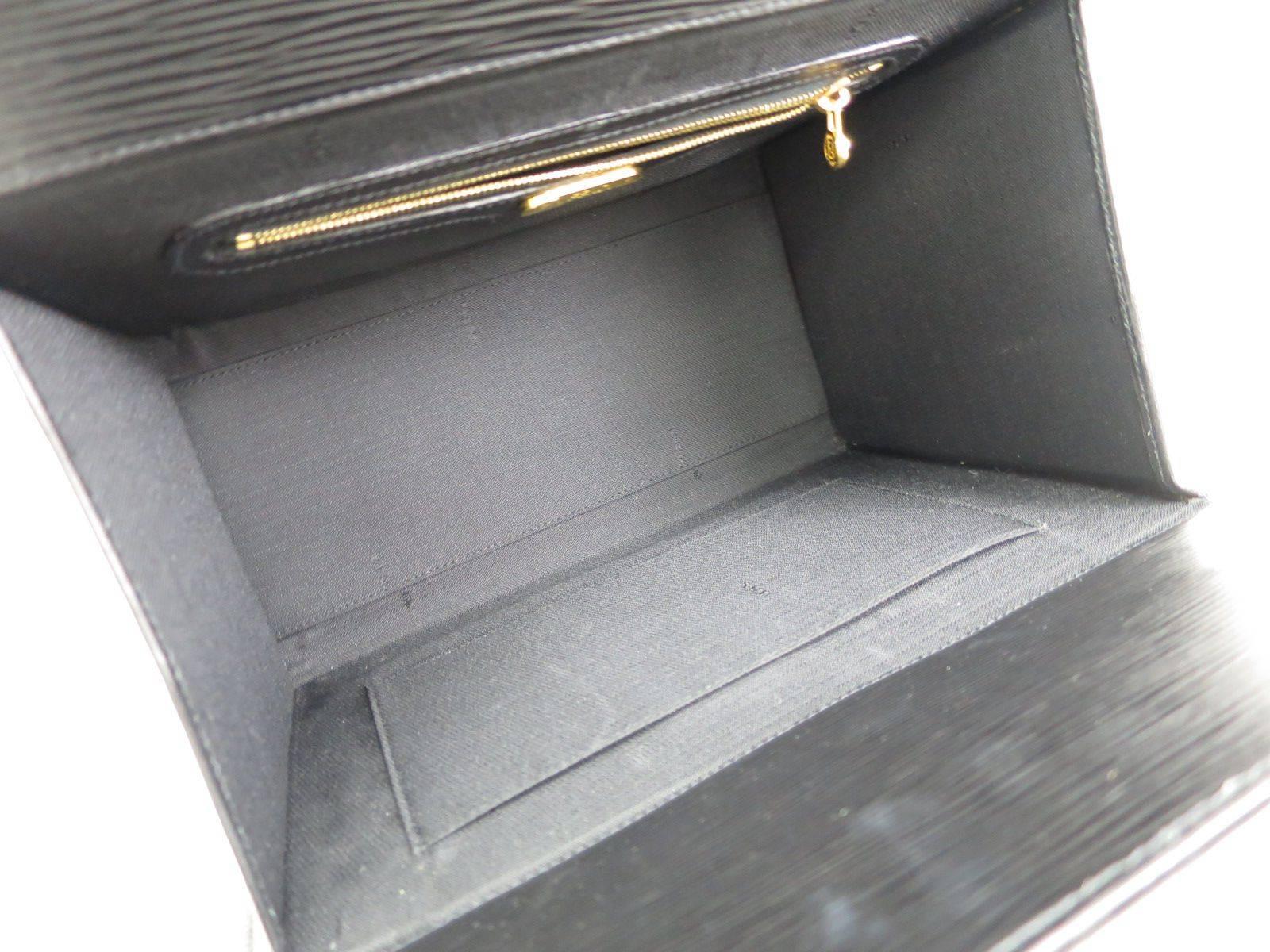 Fendi Schwarz Epi Leder Box Satchel Umhängetasche Damen