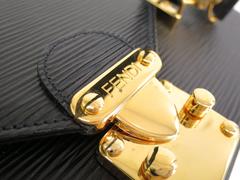 Fendi Black Epi Leather Box Satchel Shoulder Bag