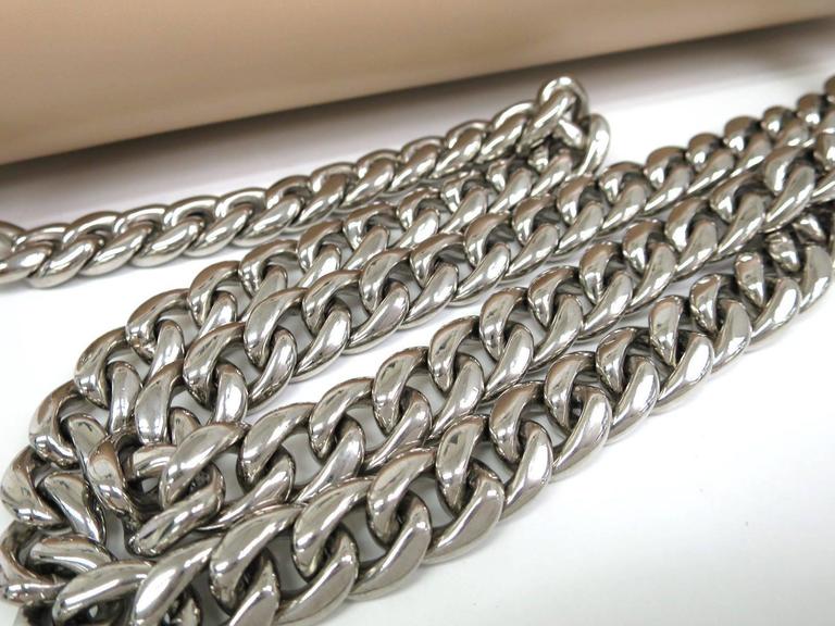 silver chain strap for bag