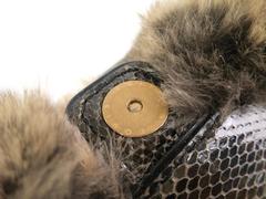 Louis Vuitton Limited Edition Demi Lune Chinchilla Lizard Satchel Shoulder Bag