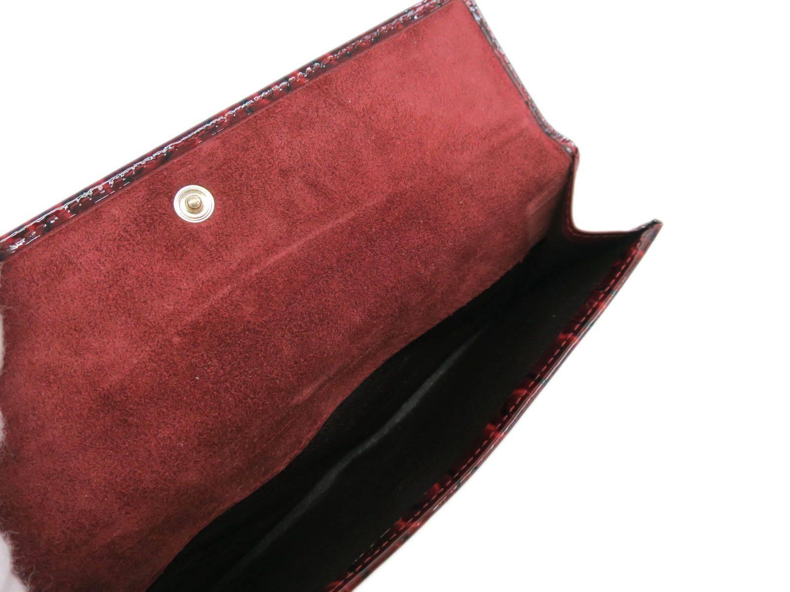 Gucci Horsebit Burgundy Patent Leather Gold Hardware Wallet 1