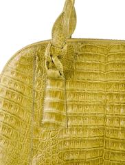 Nancy Gonzalez Lime Green Crocodile Leather Dome Satchel Bag