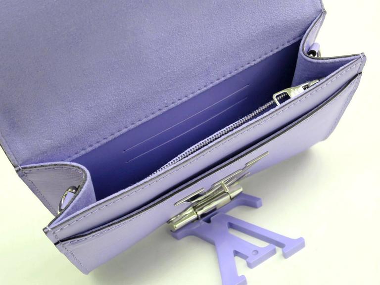 Louis Vuitton Louise Epi Leather Lavender Logo Clutch Crossbody Shoulder Bag
