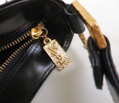 Yves Saint Laurent YSL Black Leather and Gold Hardware Bucket Shoulder Bag