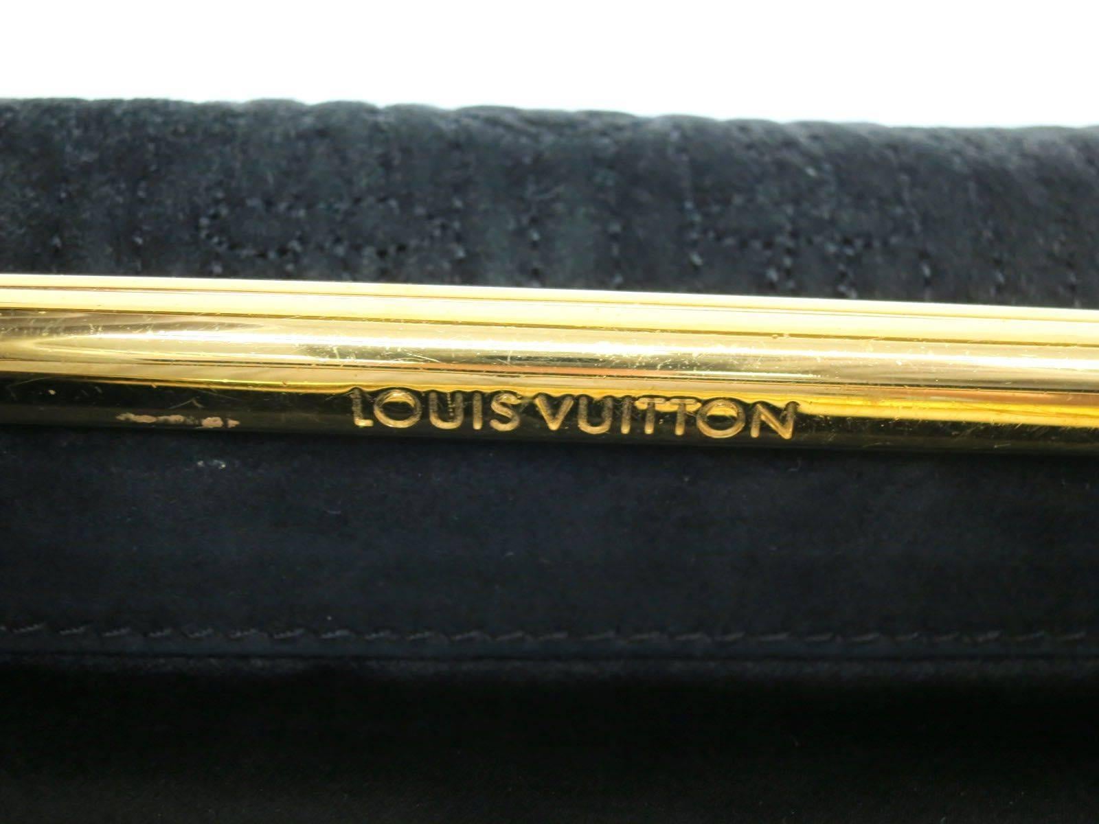 Louis Vuitton Monogram Black Suede Patent Leather Tortoise Chain Shoulder Bag In Good Condition In Chicago, IL