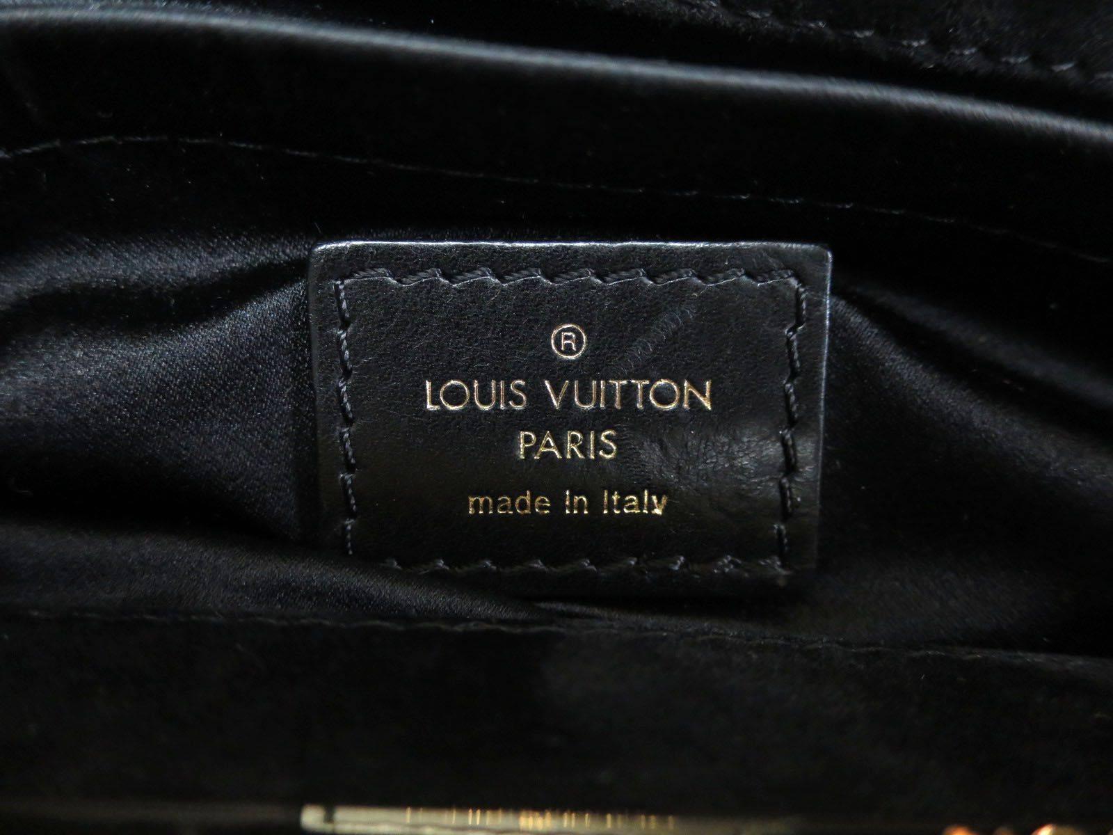 Louis Vuitton Monogram Black Suede Patent Leather Tortoise Chain Shoulder Bag 4