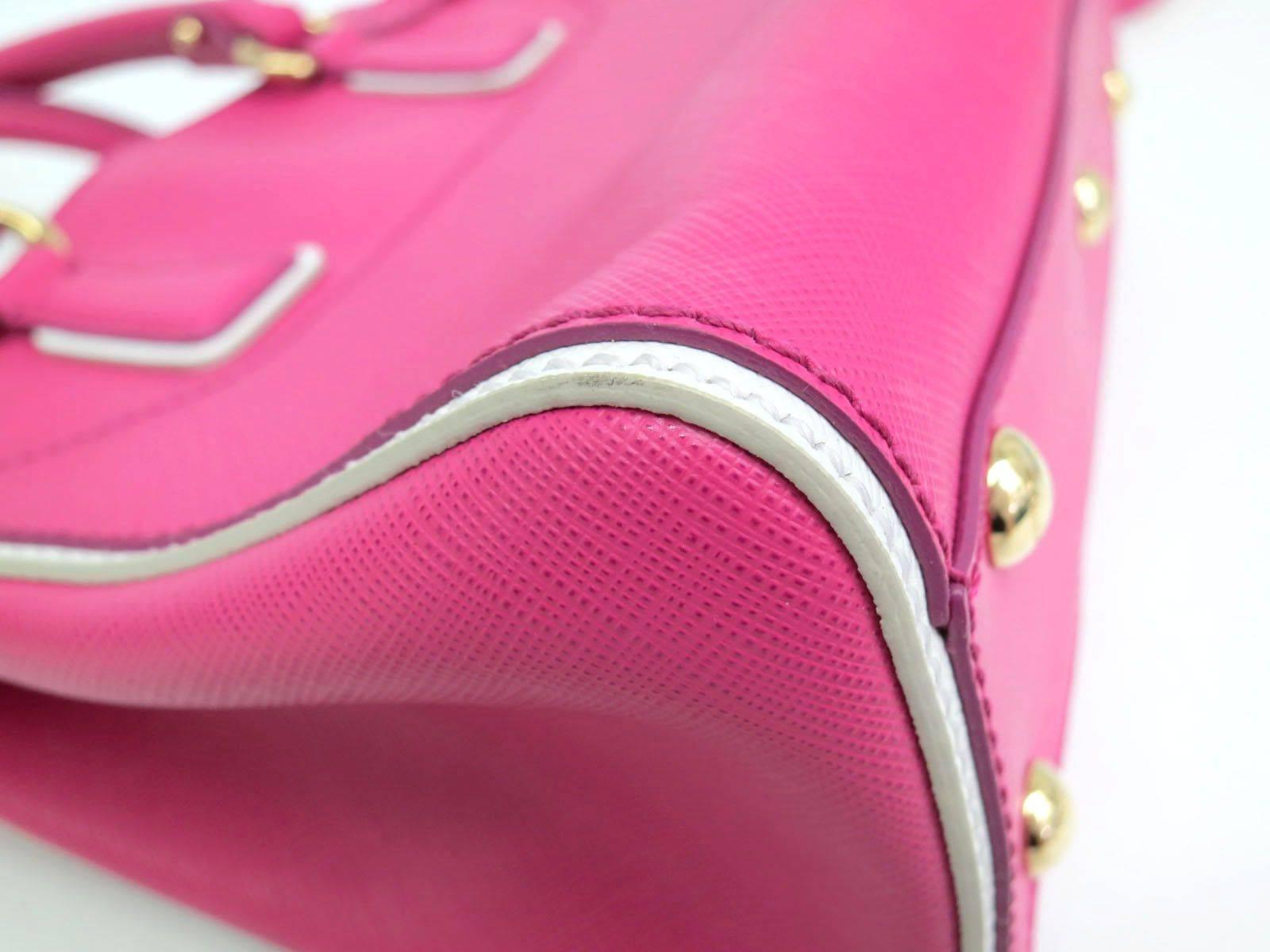 Salvatore Ferragamo Pink Leather Gold Hardware Top Handle Crossbody Shoulder Bag 1