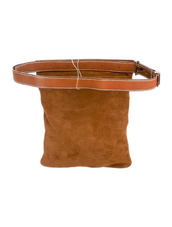 brown suede bum bag