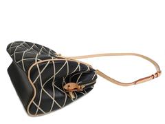 Louis Vuitton Malletage Doc PM Black Leather Top Handle Crossbody Shoulder Ba