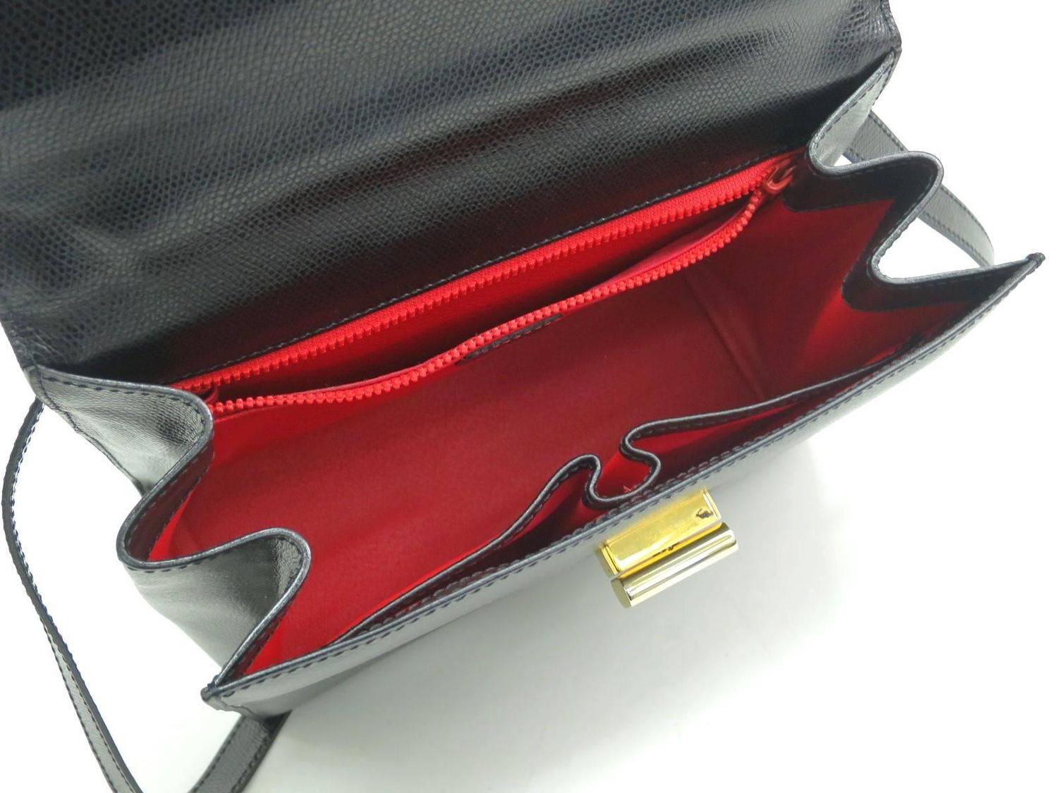 Celine Black Leather Gold Hardware Top Handle Satchel Shoulder Bag ...  