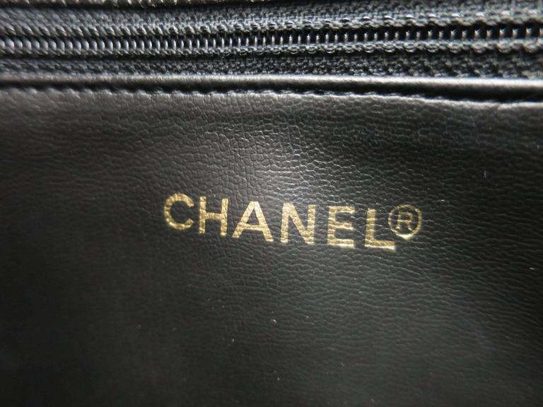 Chanel Black Caviar Leather Gold HW Chain Weekend Tote Shopper