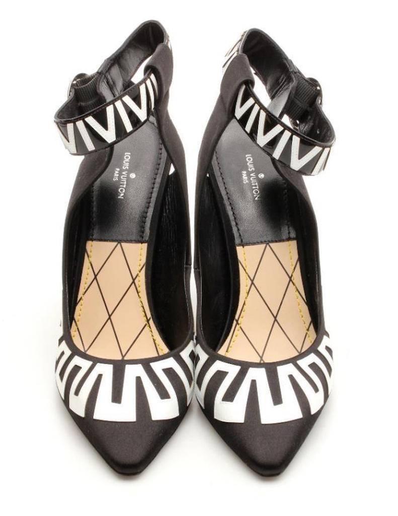 CURATOR'S NOTES

WOW!  LOWEST PRICE REDUCTION FOR A LIMITED TIME ONLY!

Turn heads in these incredible Louis Vuitton Mary Jane heels. From the Cruise 2015 Collection, these showstoppers boast glossy white patent leather accenting, perfect