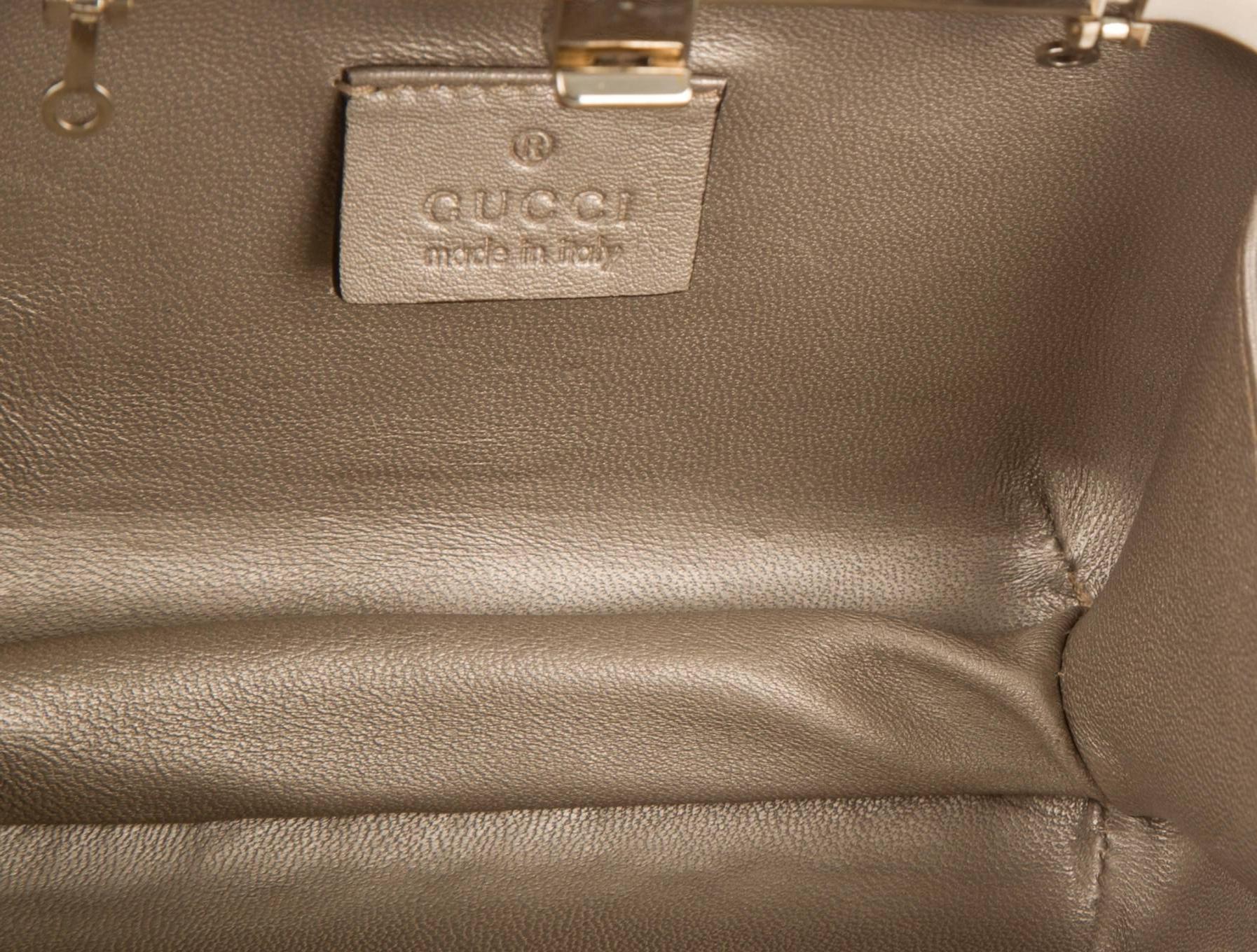 gucci metallic leather evening bags