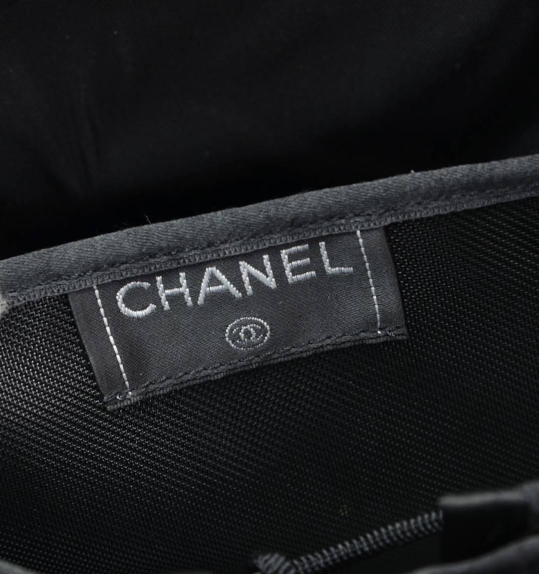 Chanel Rare Limited Edition Black Lambskin Leather Butt Evening Shoulder Bag 2