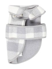 Hermes Cream and Gray Plaid Argyle Pet Puppy Small Dog Accessory Jacket in Box