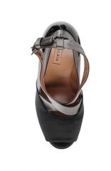 Alaia NEW & SOLD OUT Black Gray Satin Patent Colorblock Pumps Heels in Box