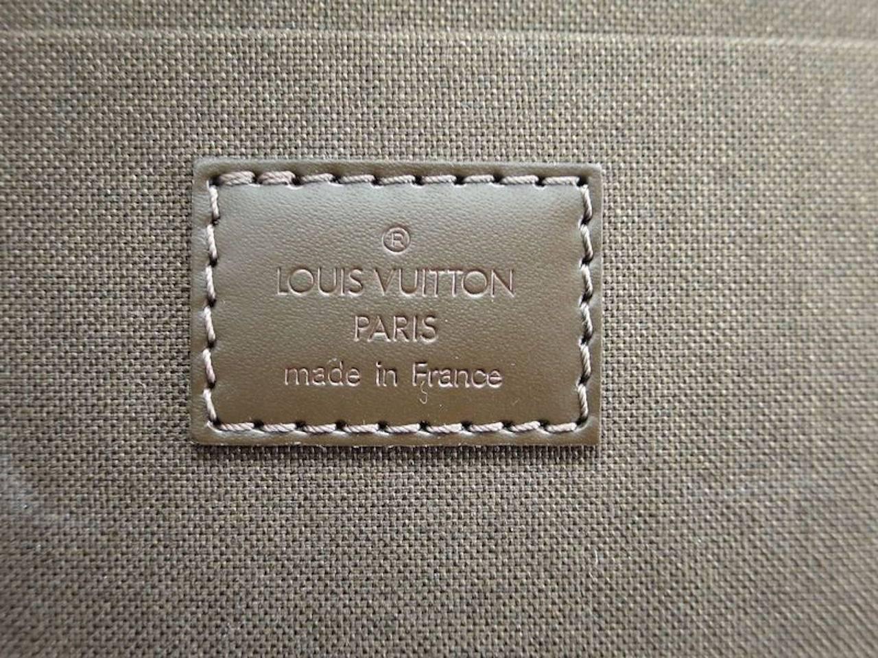 Louis Vuitton Brown Leather Men's LapTop Storage Travel Briefcase Shoulder Bag 2
