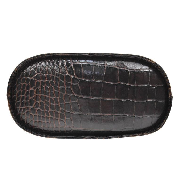 YSL Vintage Leather Gold Charm Top Handle Satchel Evening Lunch Bucket