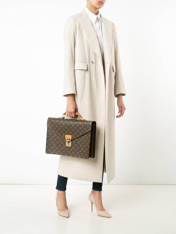 Louis Vuitton] Louis Vuitton Attache case business bag Monogram canvas tea  861 engraved men's business bag – KYOTO NISHIKINO