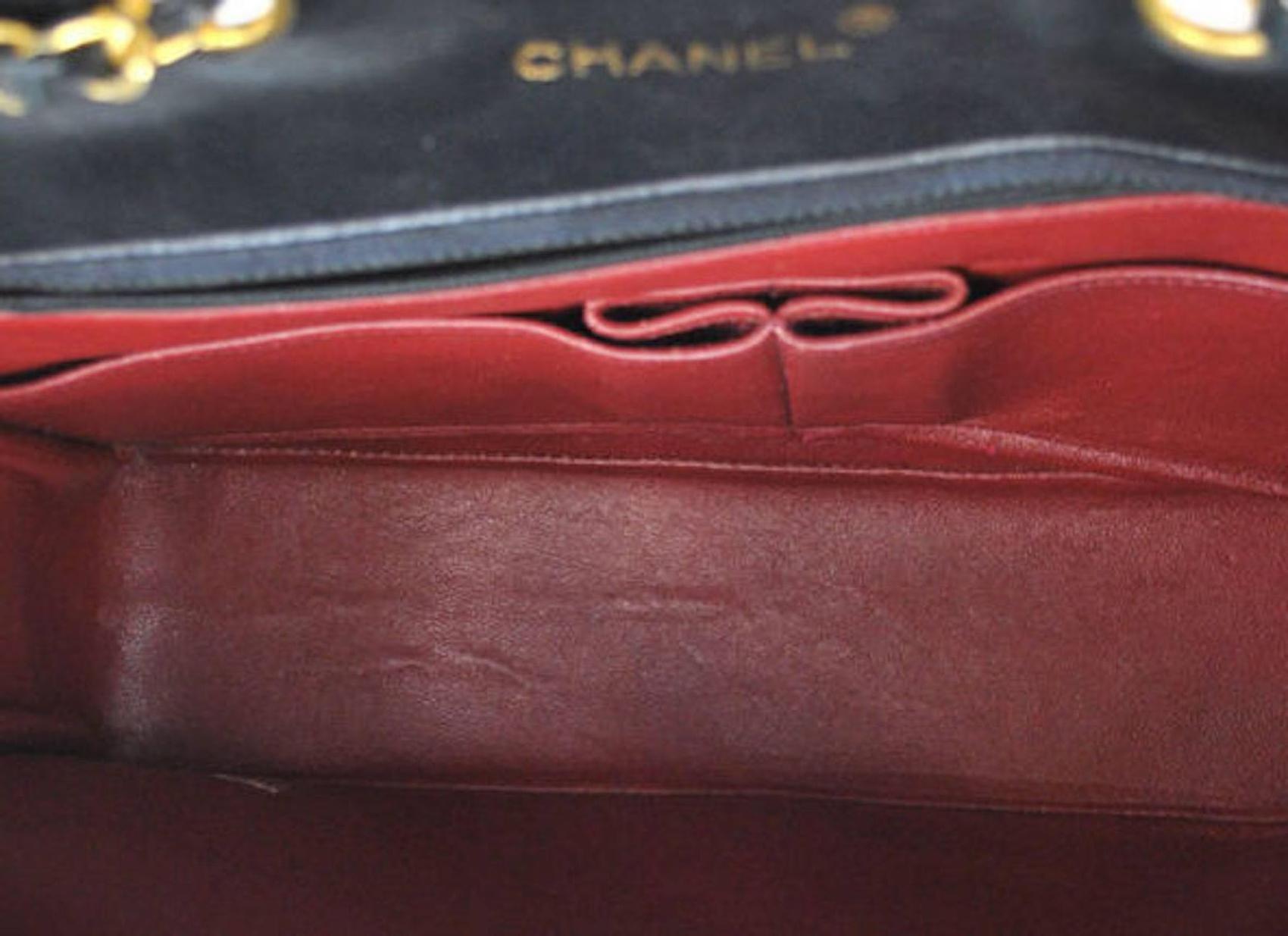 Chanel Vintage Black Lambskin Gold Evening Single Double Shoulder Flap Bag 3