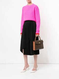 Louis Vuitton Vintage Kelly Style Gold Evening Top Handle Satchel Bag