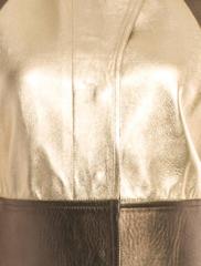 Gucci by Tom Ford Gold Color Block Leather Trench Coat Jacket