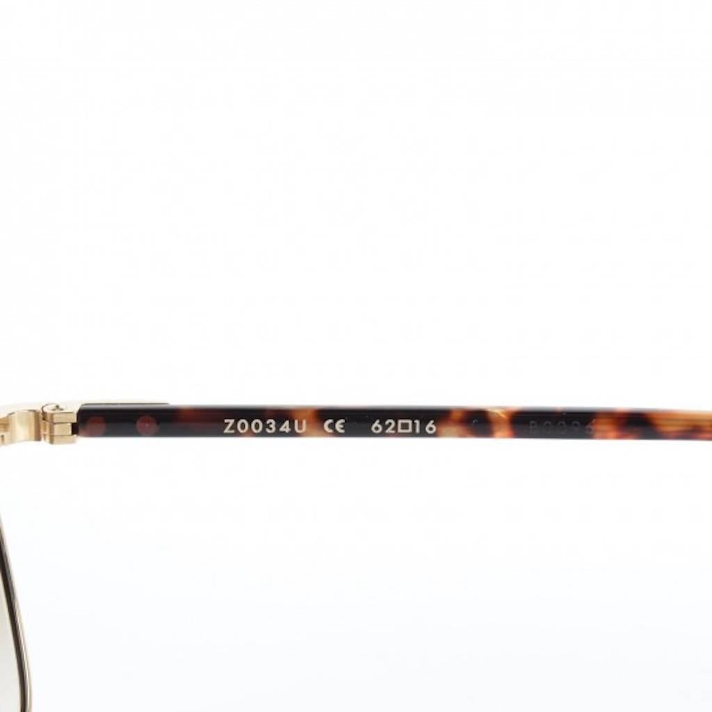 Louis Vuitton Gold Tortoise Men's Women's Unisex Aviator Sunglasses W/Case & Box 3
