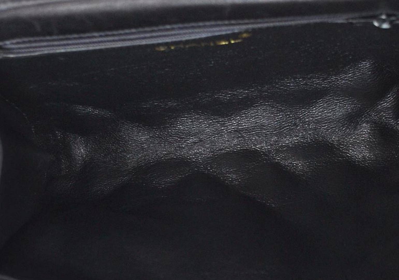 Chanel Vintage Rare Black Lambskin Multi Color Gripoix Evening Clutch Flap Bag 3