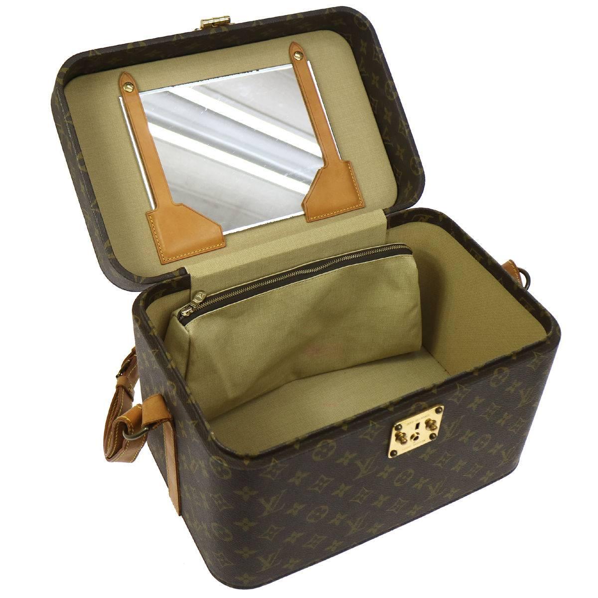 Louis Vuitton Rare Large Monogram Travel CarryOn Vanity Storage Shoulder Bag  3
