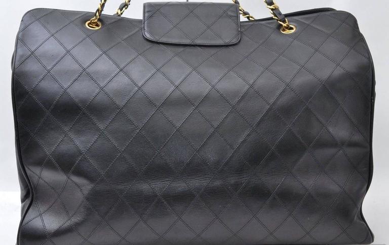 Chanel Black Lambskin Leather Supermodel Jumbo Tote with Gold, Lot #56212