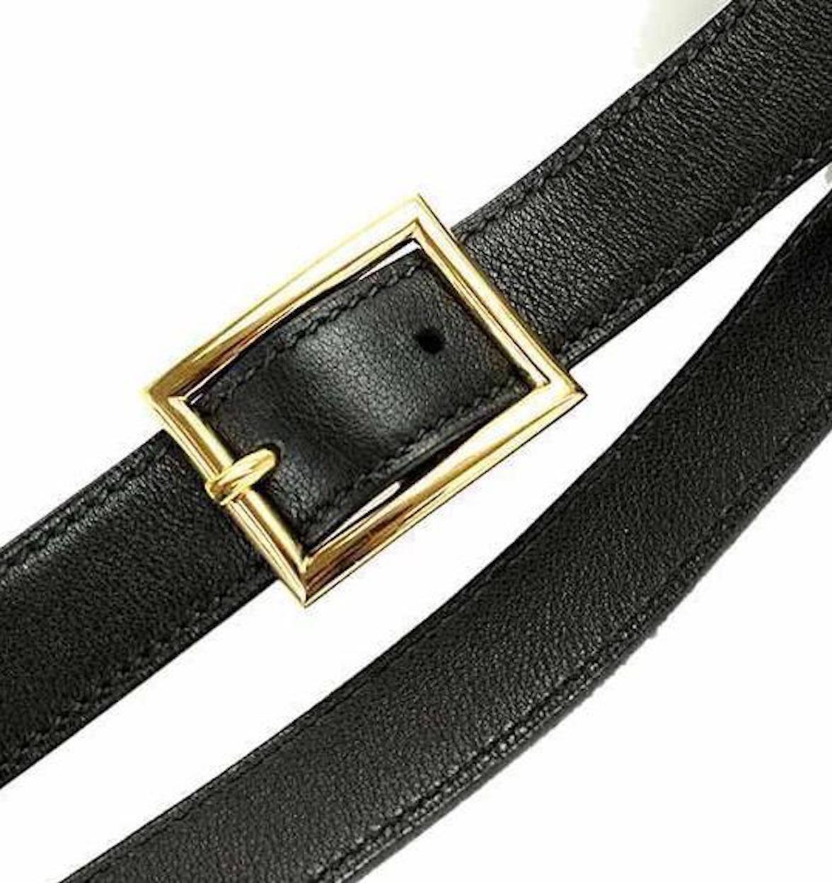 CURATOR'S NOTES

Hermes Vintage Black Men's Women's Duffle Sling Back Bucket CarryAll Bag  

Leather
Gold tone hardware
Leather lining
Made in France
Date code Circle W 
Measures 3" W x 13.75" H x 3" D 
Adjustable shoulder strap