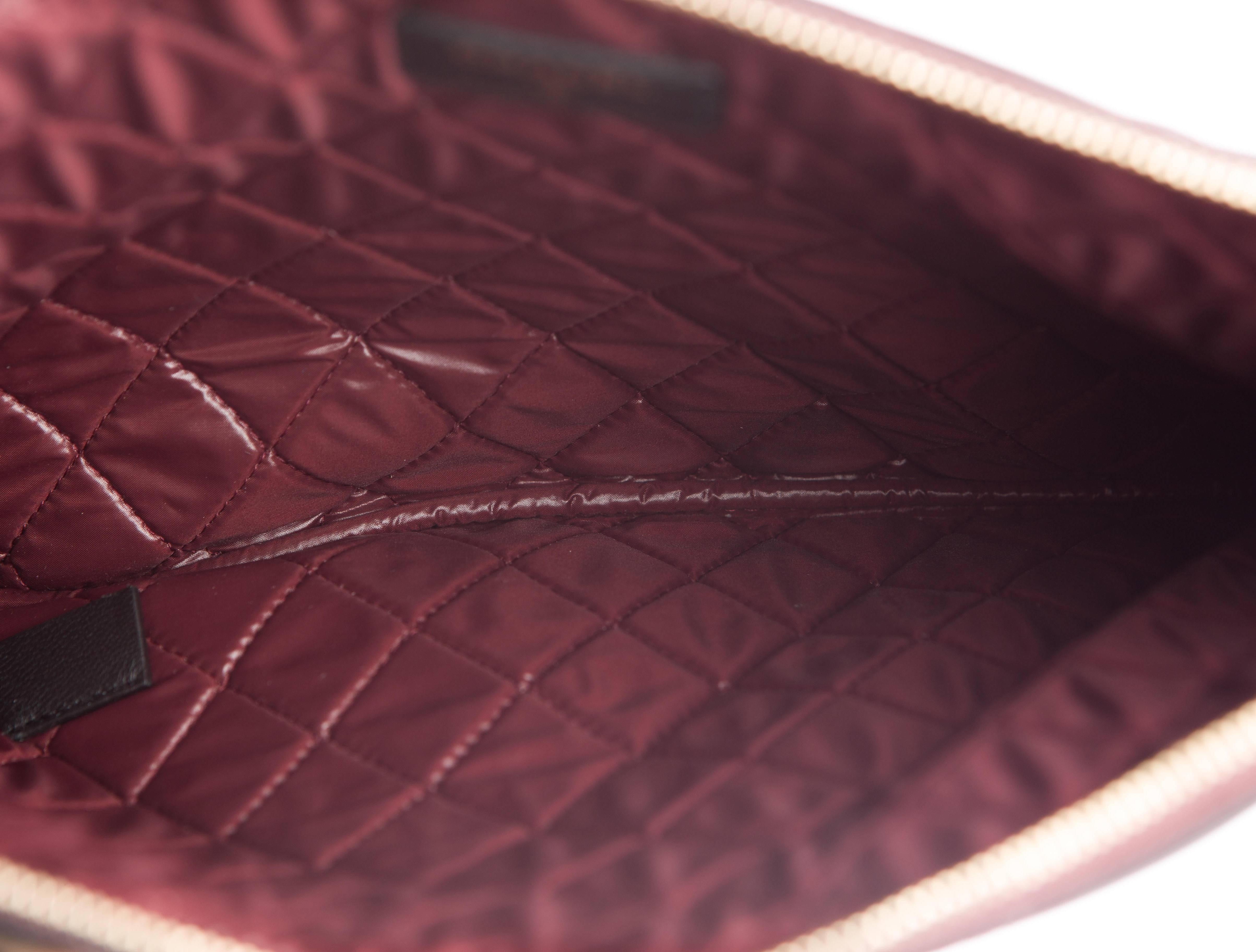Women's Chanel Black Caviar Leather LapTop iPad Pouch Carryall Storage Travel Clutch Bag