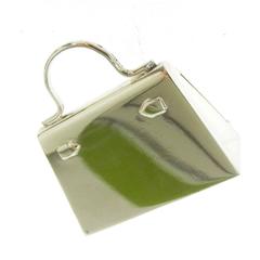 Hermes Vintage Genuine Sterling Silver Mini Kelly Top Handle Satchel Storage Bag