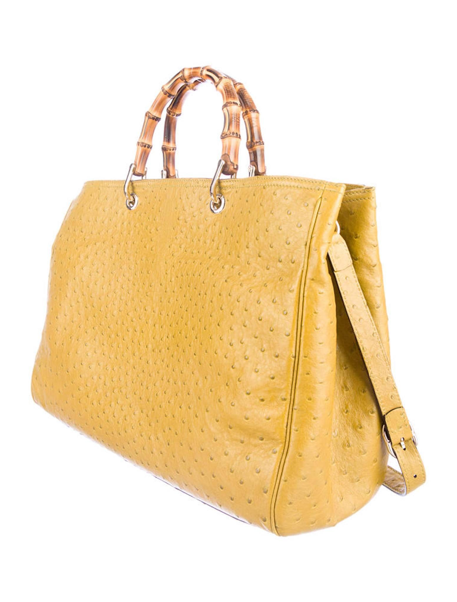 CURATOR'S NOTES

Retail price $9,995
Ostrich leather
Bamboo
Gold tone hardware
Snap closure
Measures 15.5