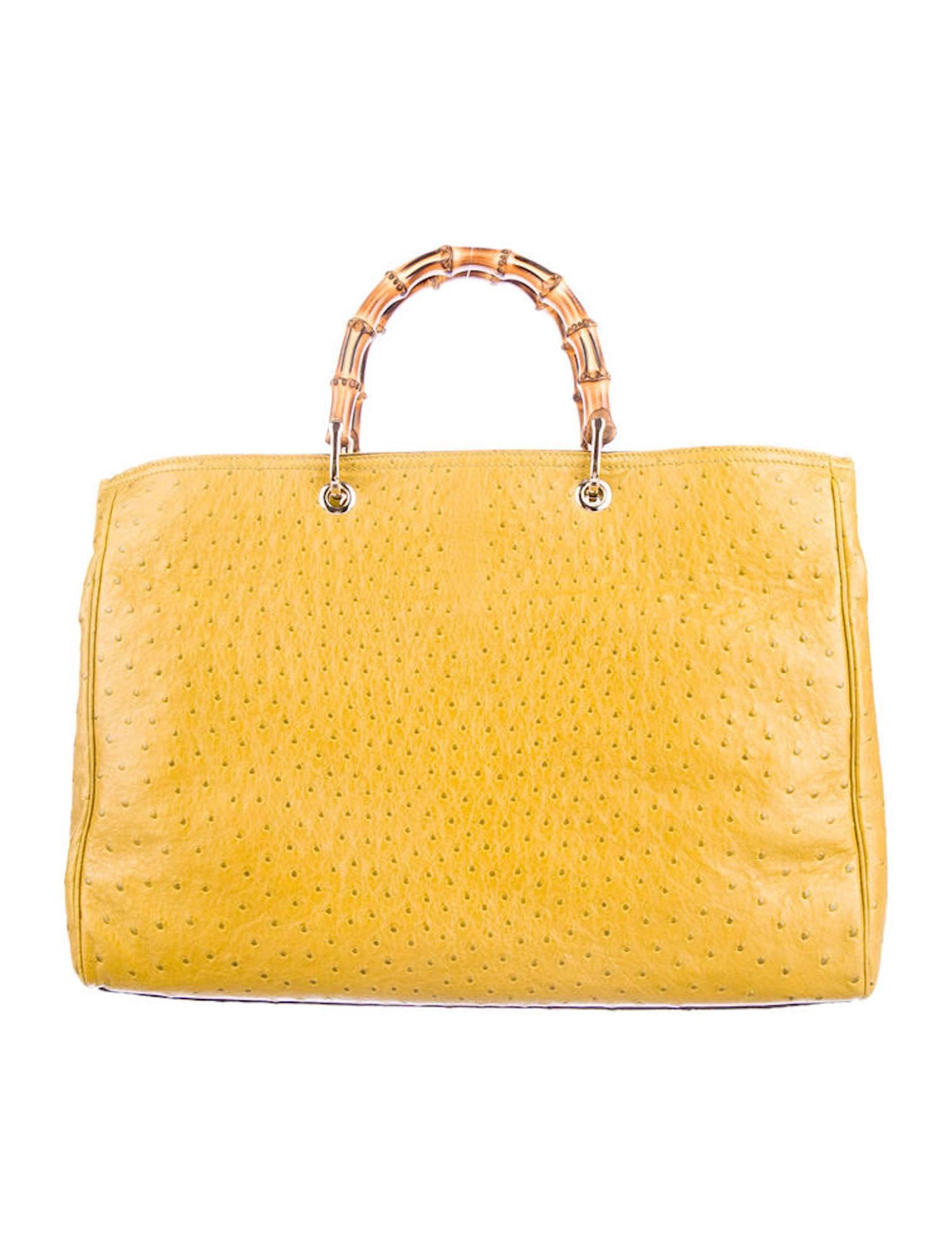 Orange Gucci NEW & UNUSED Bamboo 2 in 1 Carryall Travel Tote Top Handle Shoulder Bag
