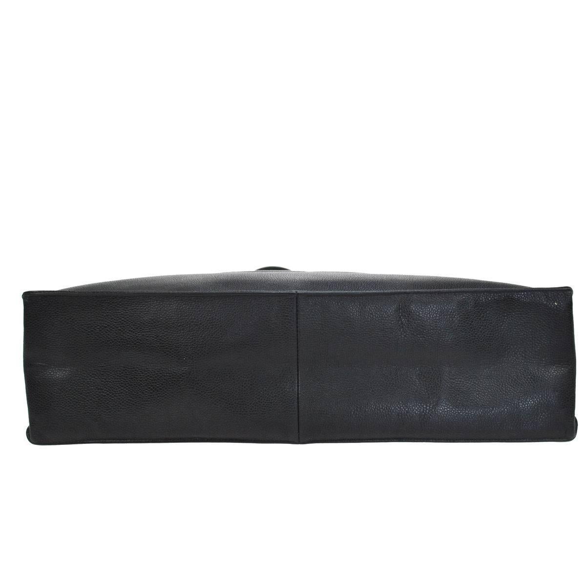 chanel caviar leather shopper tote bag